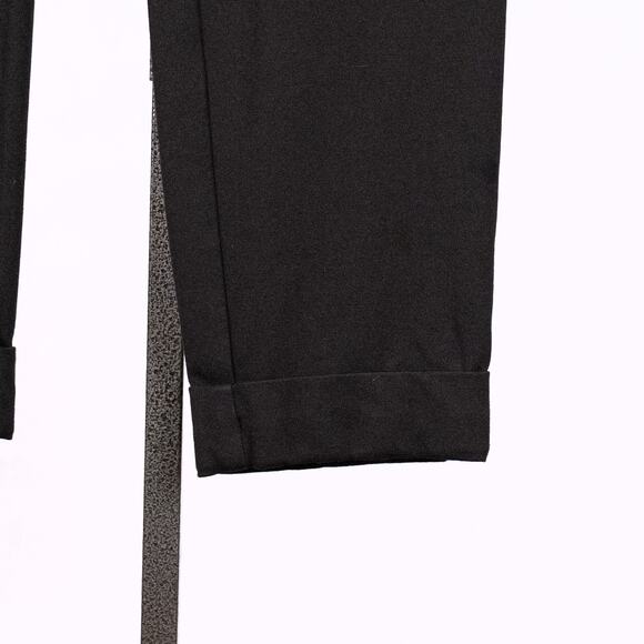 J Jill Cuffed Hem Pull-On Pants Women's SZ MEDIUM Black Elastic Waist Drawstring - Picture 3 of 5